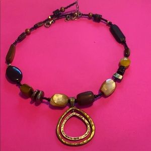 Stone and Pendent Necklace